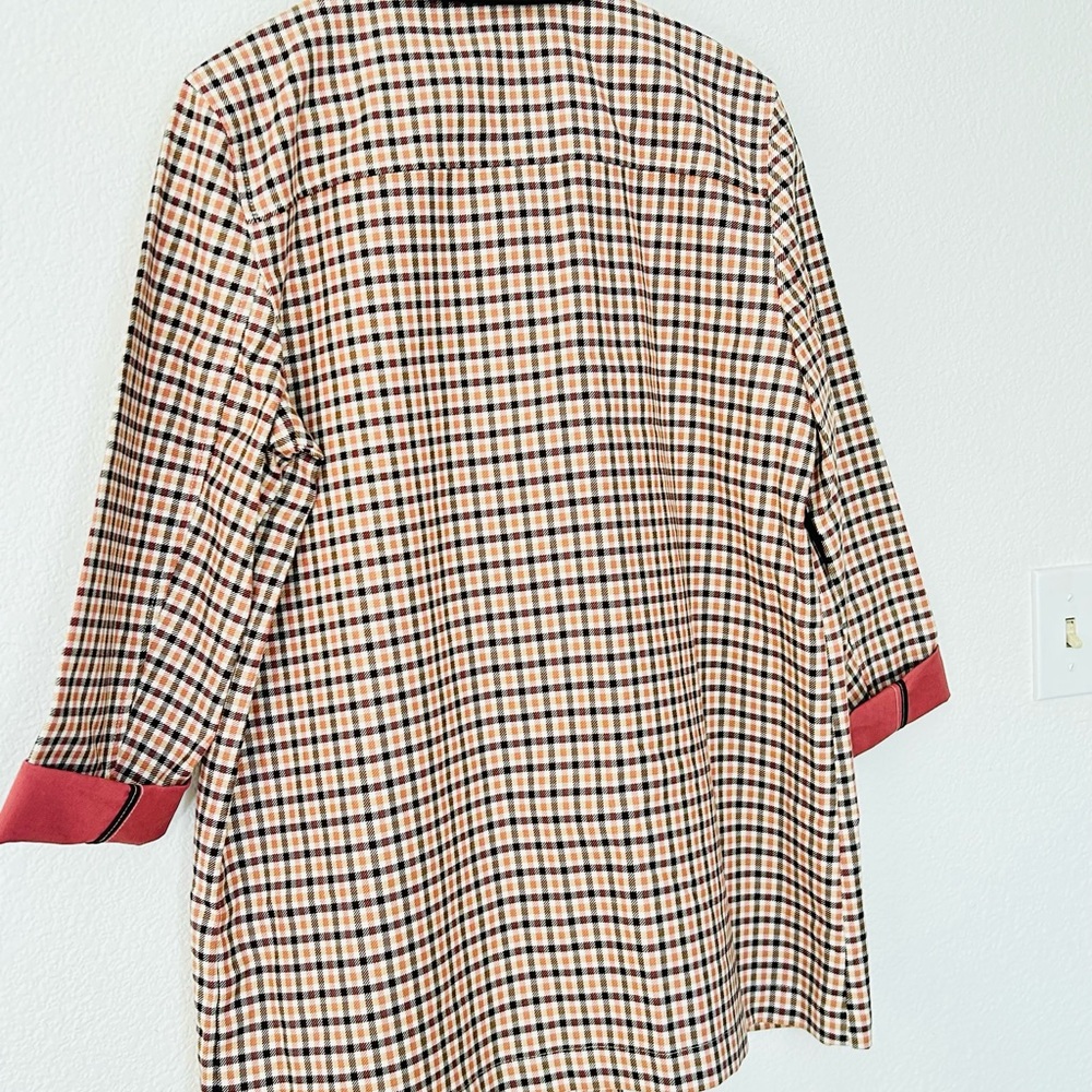 LOFT Barn Coat with Contrast Corduroy Collar - Beige/Navy/Brown - Picture 5 of 10